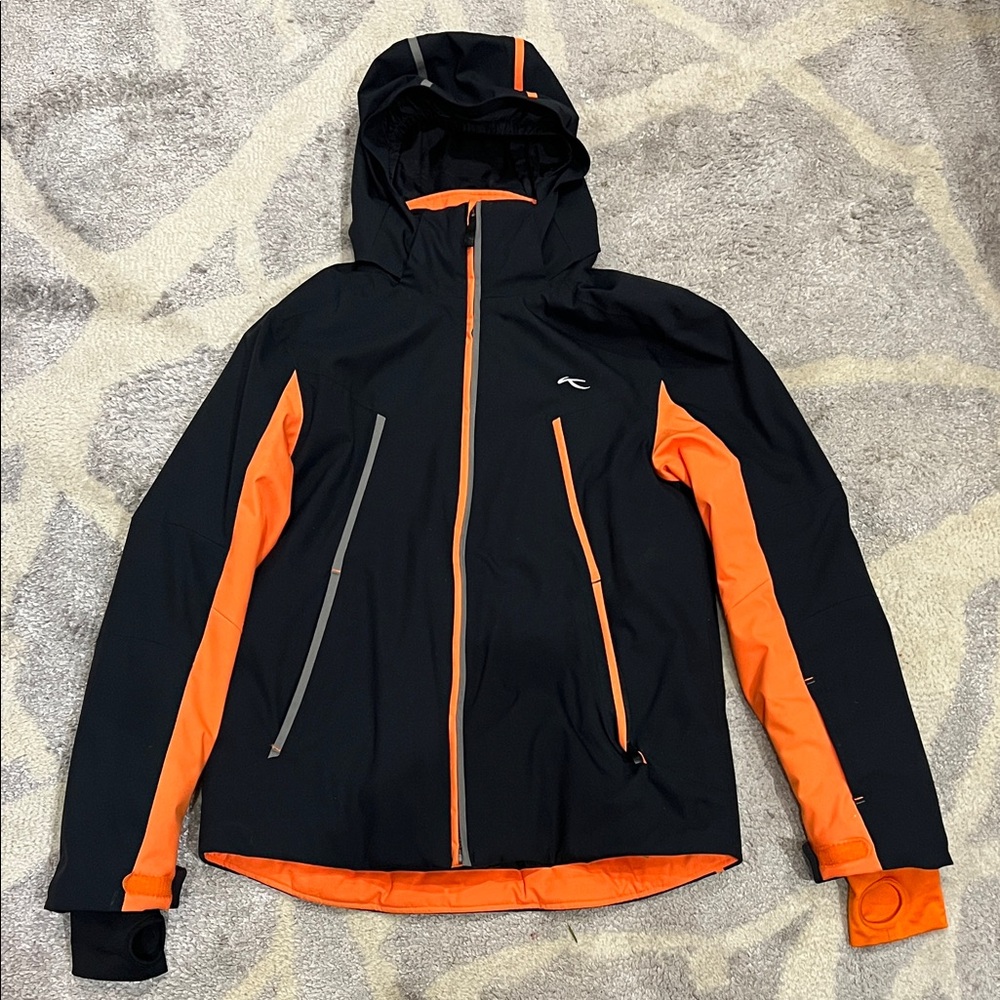 Junior Black and Orange Ski Kjus Jacket